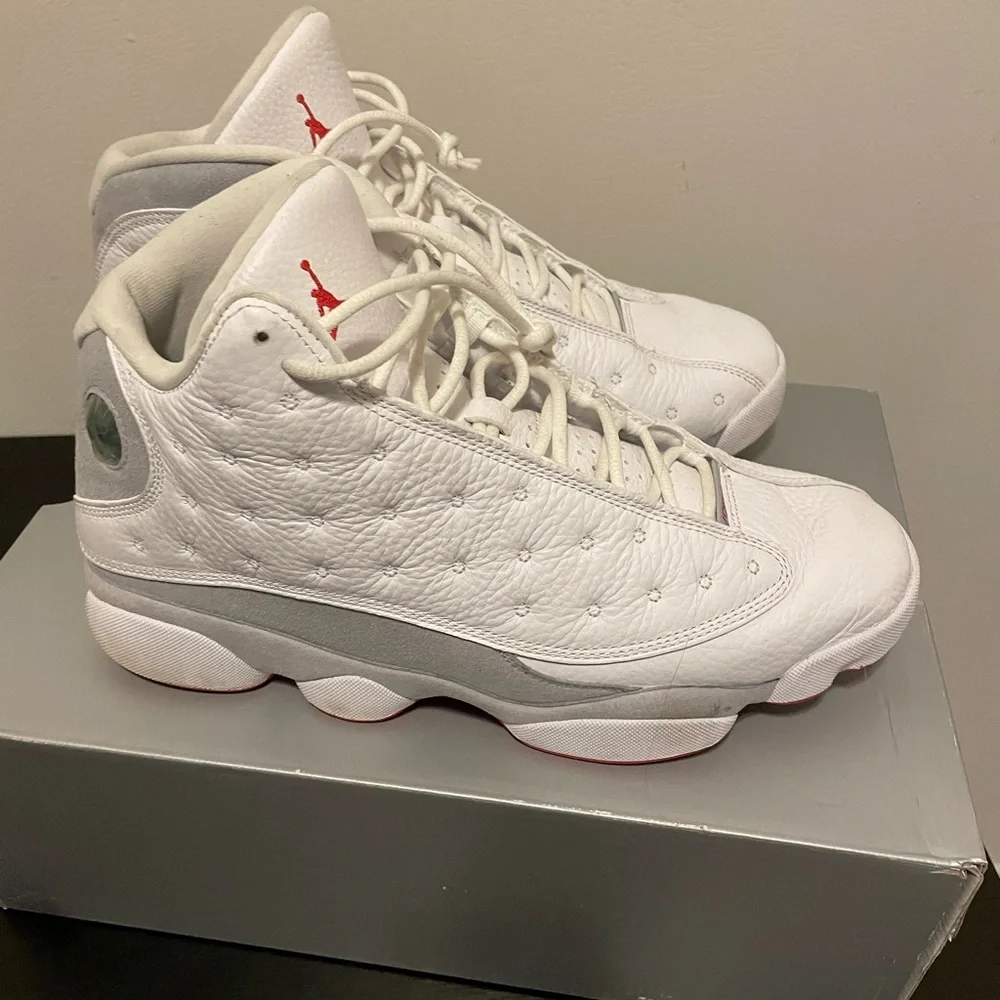 Jordan 13 Retro Sneakers in White and Gray